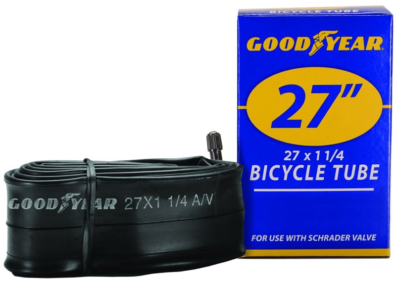 Kent 91081 Bicycle Tube, Butyl Rubber, Black, For: 27 x 1-1/4 in W Bicycle Tires