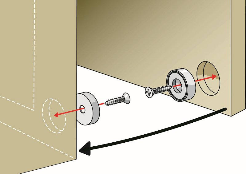 Magnet Source 07573 Latch Magnet Kit, 7/8 in W, Steel, Zinc