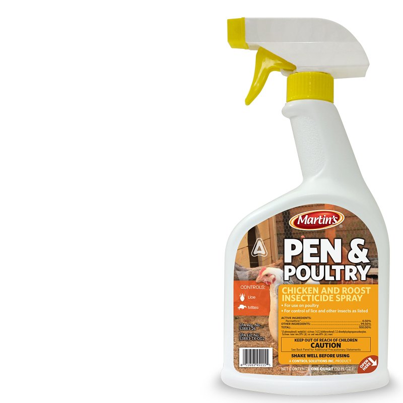 Martin's MA4511 Chicken and Roost Insecticide Spray, Liquid, 1 qt Bottle