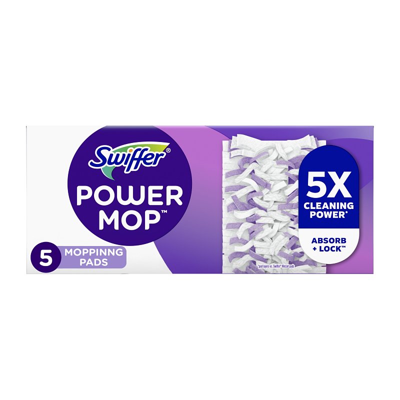 Swiffer 08188 Power Mop Pad Refill, Purple/White