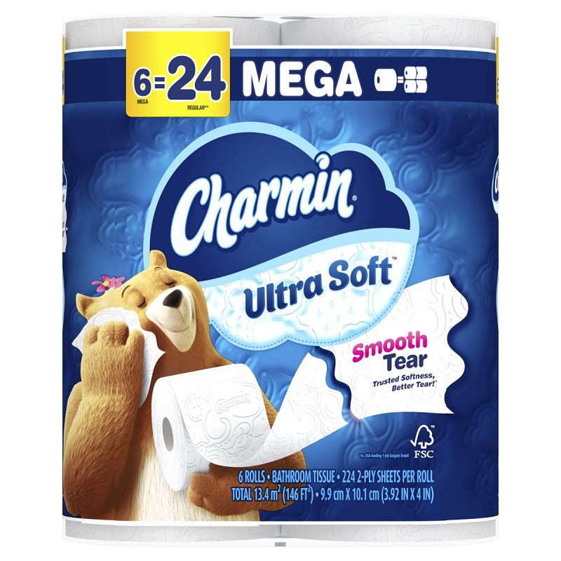 Charmin Ultra Soft 08808 Toilet Paper, 2-Ply