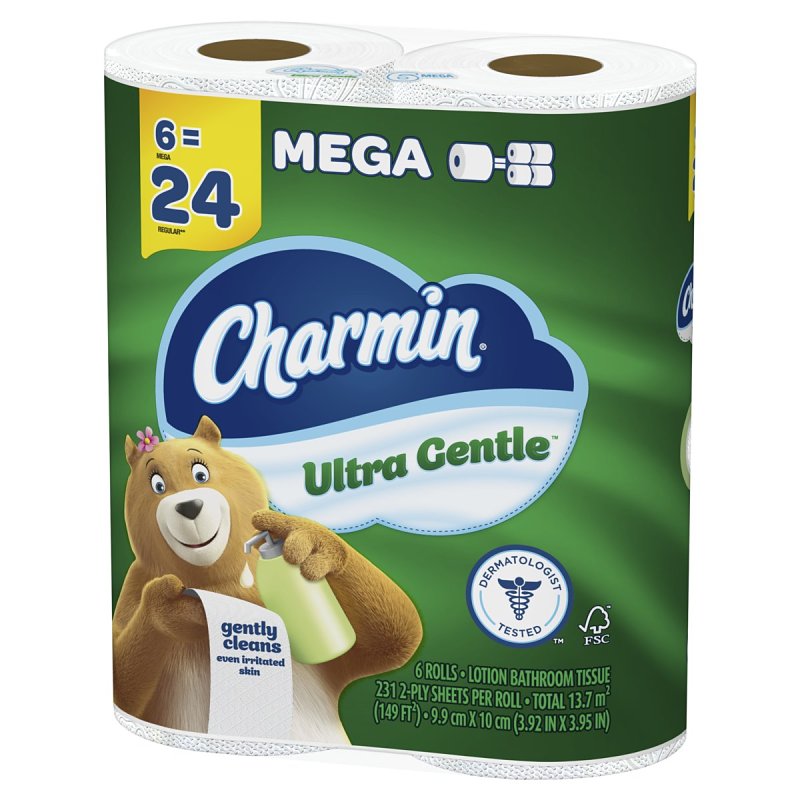 Charmin Ultra Gentle 030772093412 Toilet Paper Roll, 2-Ply