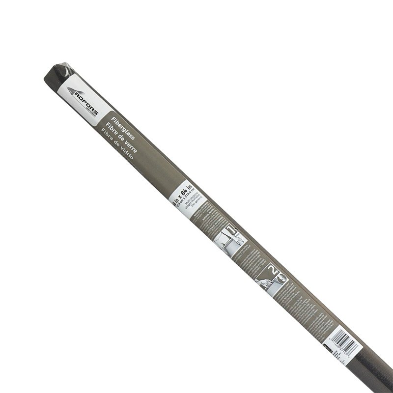 Adfors 33107 Insect Screen, 7 ft L, 48 in W, Fiberglass, Charcoal