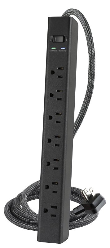SURGE STRIP 7-OT 1500J BLK 4FT