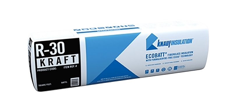 Knauf Insulation B16E R30K Insulation, 48 in L, 16 in W, R30 R-Value, Fiberglass, Natural Brown
