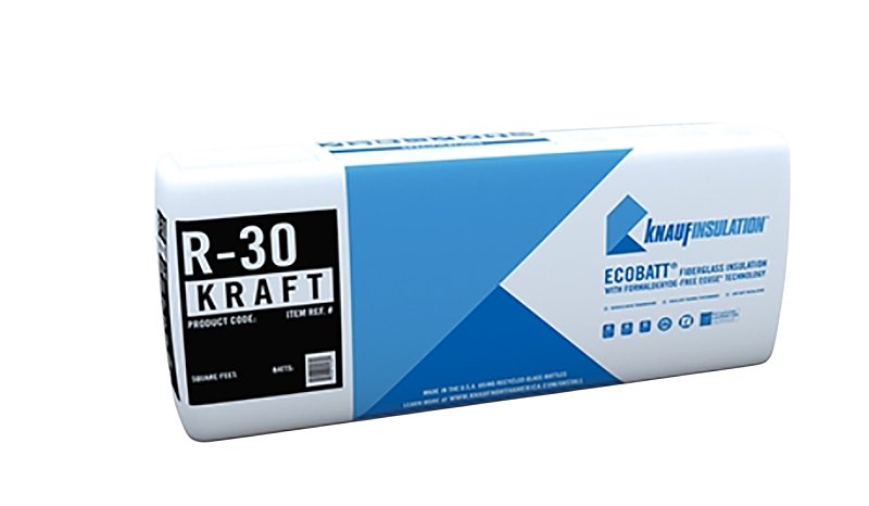 Knauf Insulation B17E R30K Insulation, 48 in L, 24 in W, R30 R-Value, Fiberglass, Natural Brown