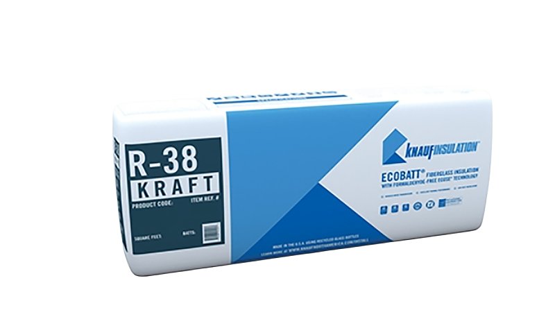Knauf Insulation B19E R38K Insulation, 48 in L, 24 in W, R38 R-Value, Fiberglass, Natural Brown