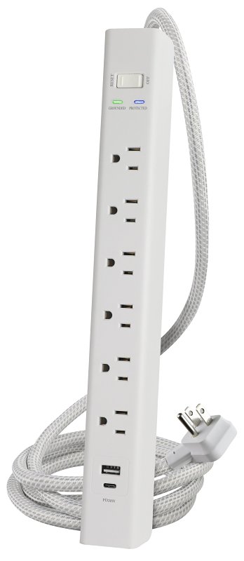 SURGE STRIP A&C 1500J WHT 6FT