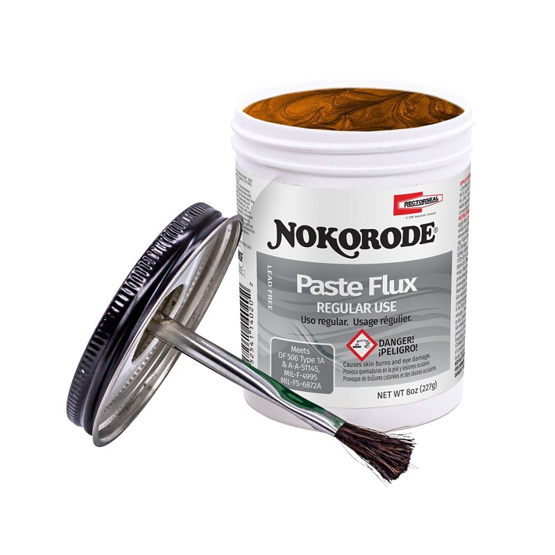 Nokorode 14020 Regular Flux, 8 oz Jar, Paste, Tan