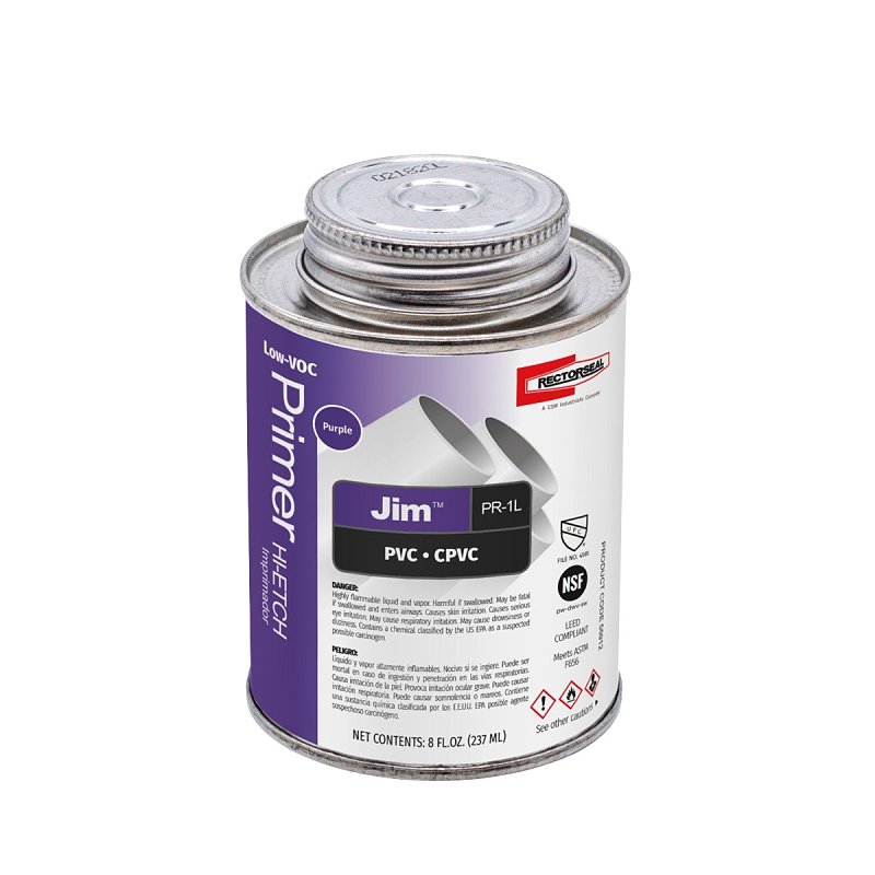 Rectorseal 55912 Hi-Etch Primer, Liquid, Purple, 0.5 pt