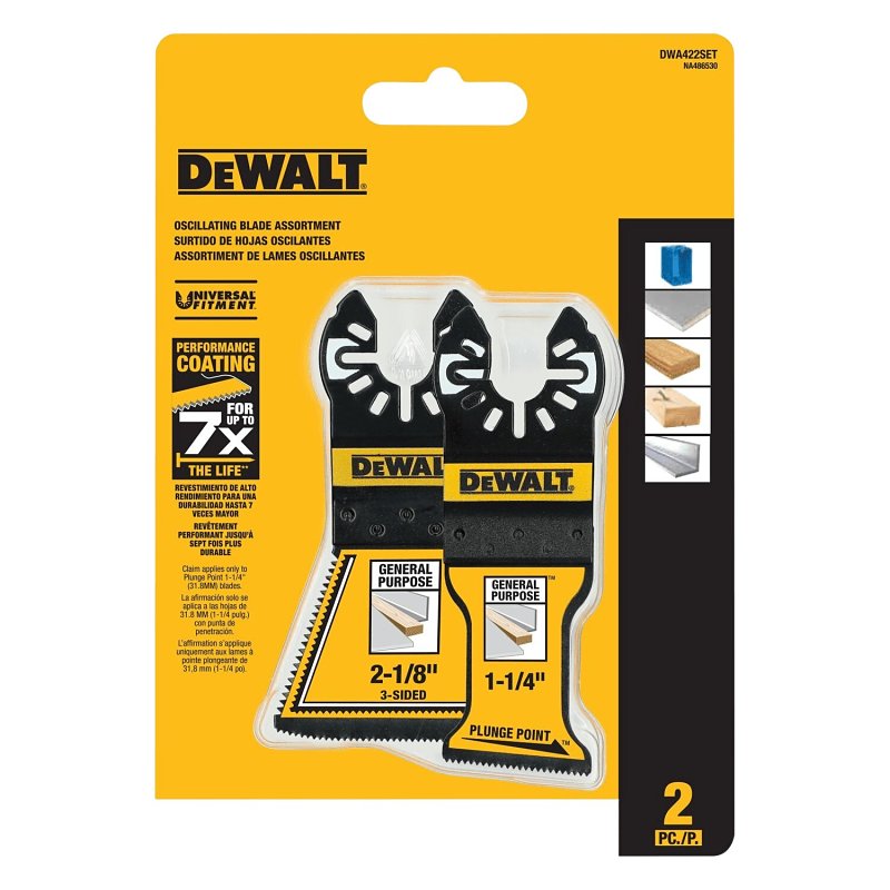 DEWALT DWA422SET Oscillating Blade Set, Bi-Metal