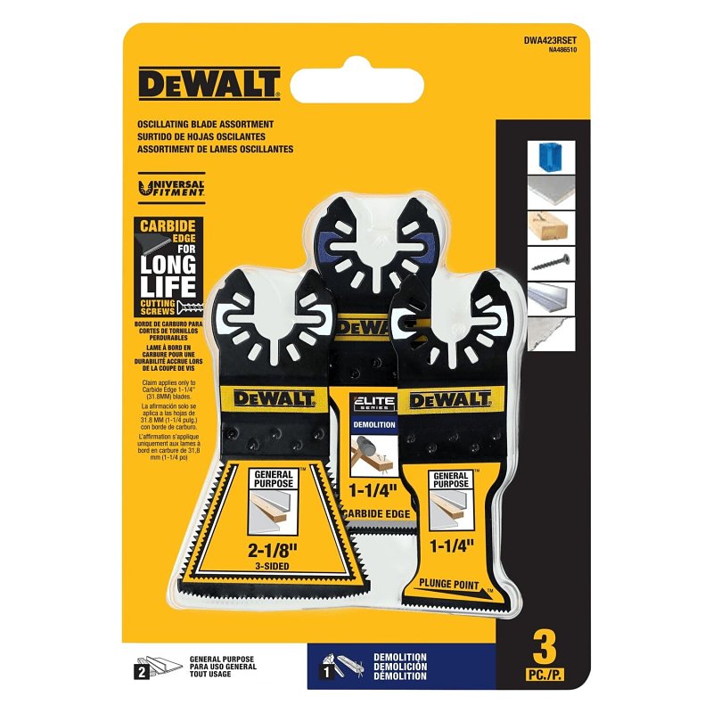 DEWALT DWA423RSET Oscillating Remodeling Assortment, Bi-Metal