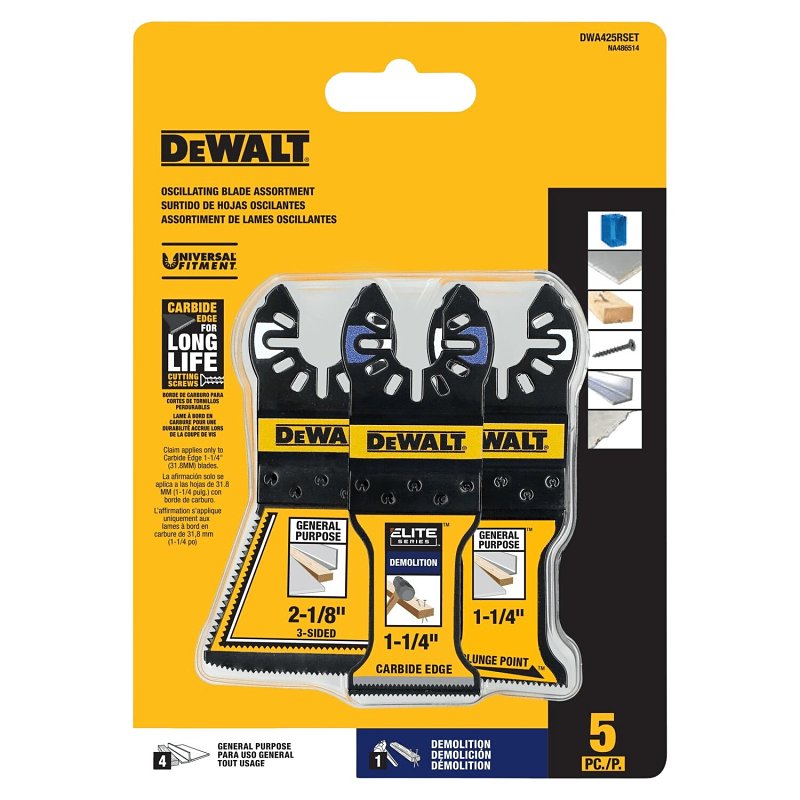 DEWALT DWA425RSET Oscillating Remodeling Assortment, Bi-Metal