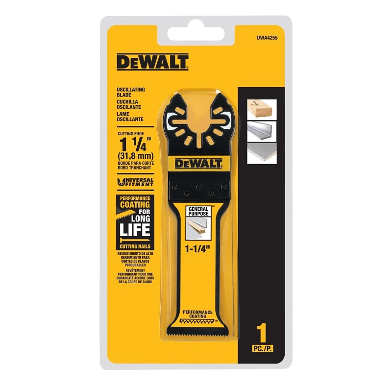 DEWALT DWA4255 General-Purpose Oscillating Blade, 1-1/4 in, HSS