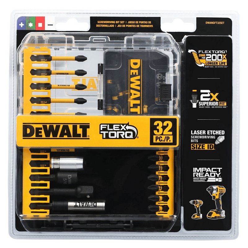 DEWALT ELITE Series DWANGFT32SET Impact Driver Bit Set, 32-Piece