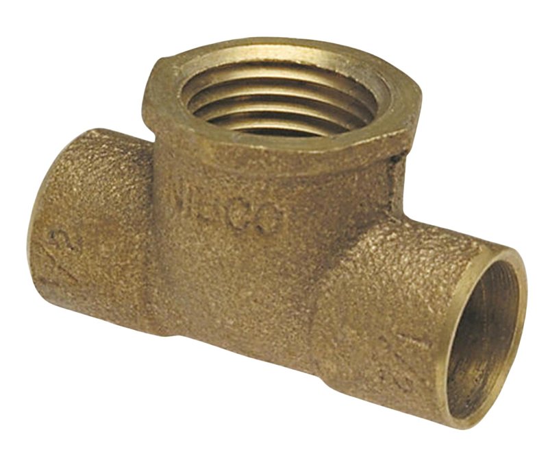 Elkhart Products 10156962 Pipe Tee, 3/4 in, Sweat x Female, Copper