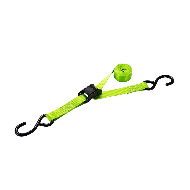 ProSource FH64051 Tie-Down, 1 in W, 6 ft L, Metal/Polyester, Blue, 400 lb, S-Hook End Fitting, Steel End Fitting