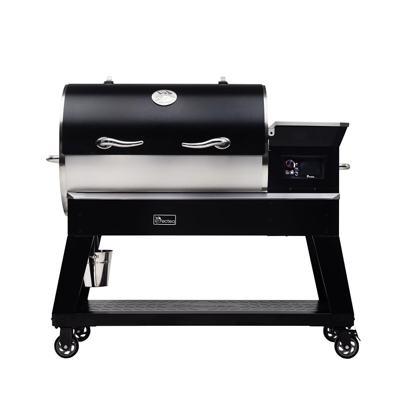 Recteq Backyard Beast 1200 Series RT-1200BB Wood Pellet Wi-Fi Grill, 100 sq-in Primary Cooking Surface, Black/Silver