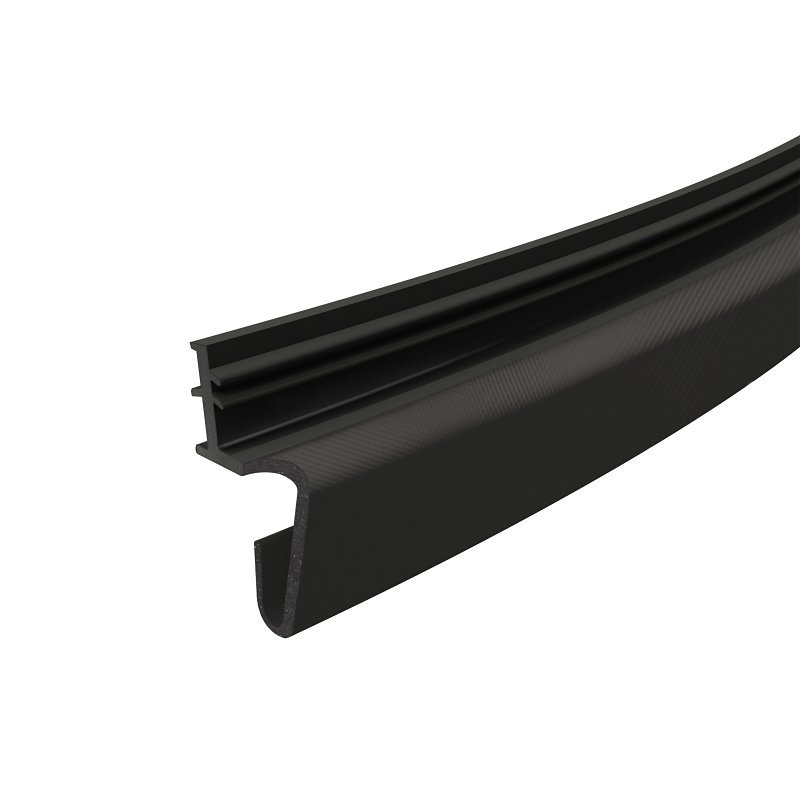Frost King ES181BK Door Kerf Seal, 10 in W, 1 in Thick, 81 in L, PVC, Black