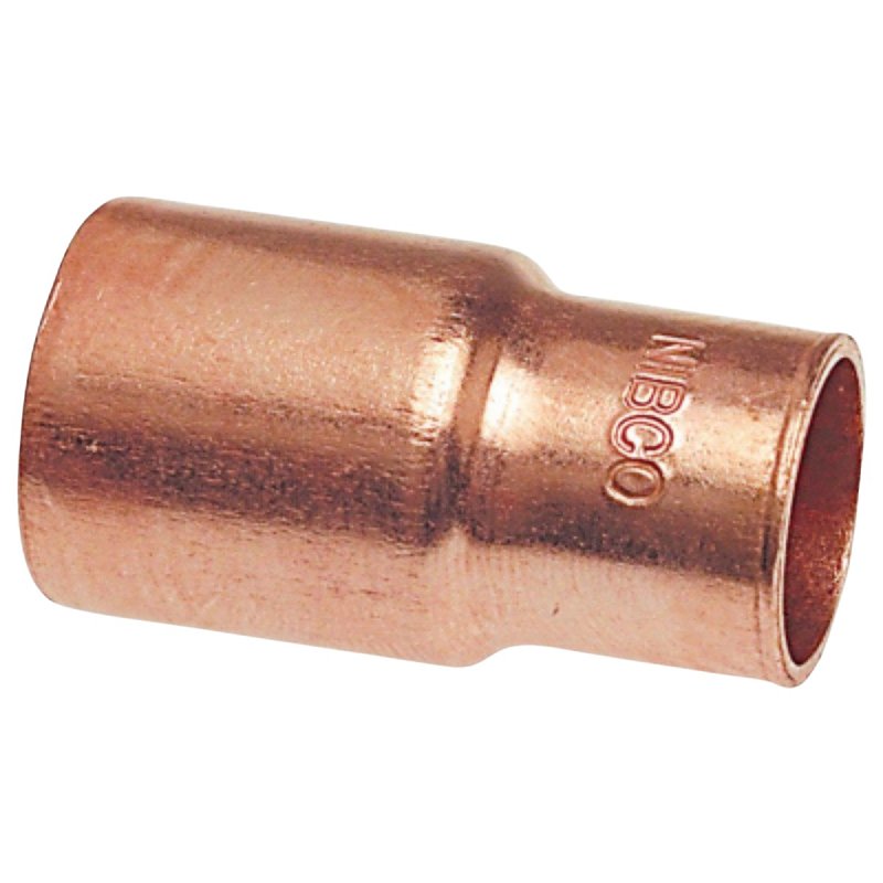 Nibco 600 Series W00925T Reducing Pipe Coupling, 1-1/4 x 1 in, FTG x Sweat, Copper, 439 psi Pressure