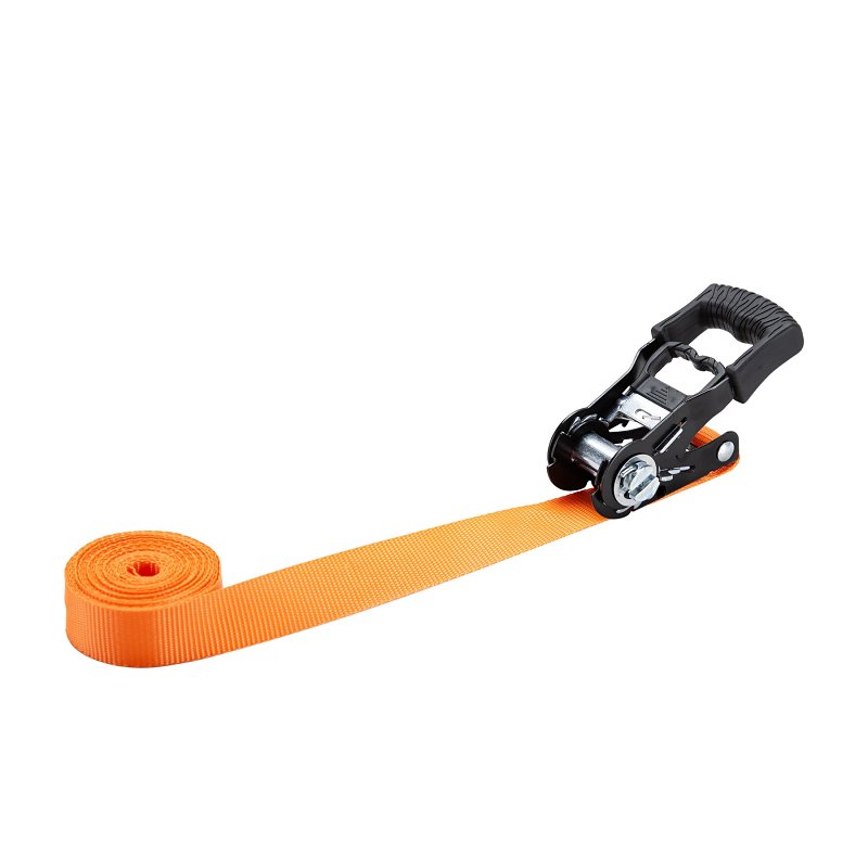 ProSource FH64070-1 Tie-Down, 1 in W, 13 ft L, Metal/Polyester, Orange, 300 lb, Webbing End Fitting