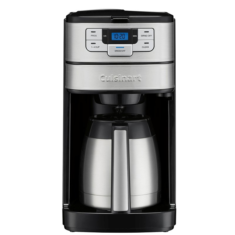 Cuisinart DGB-450NAS Automatic Grind and Brew Coffee Maker, 10 Cup, Black Stainless