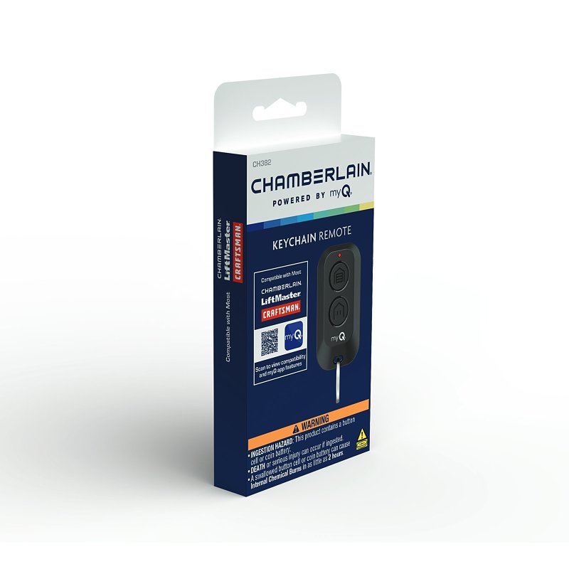 Chamberlain Keychain Garage Door Remote Control - For Most Chamberlain & LiftMaster Openers After 1997