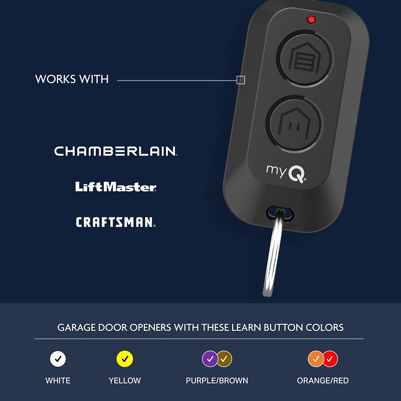 Chamberlain Keychain Garage Door Remote Control - For Most Chamberlain & LiftMaster Openers After 1997