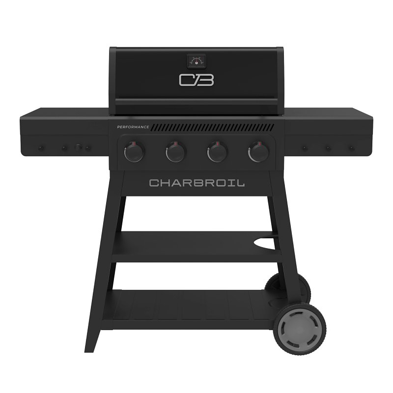 Char-Broil FlavorMax Performance Series 463348925 Cart Gas Grill Blackout, 30,000 Btu , Liquid Propane, 4 -Burner