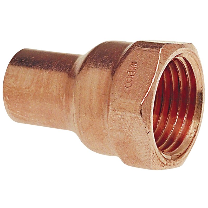 Nibco W01150D Street Pipe Adapter, 1/2 in, Sweat x FPT, Copper