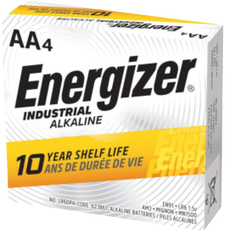Energizer EN91 Battery, 1.5 V Battery, 2850 mAh, AA Battery, Alkaline, Manganese Dioxide, Zinc