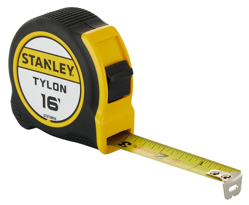 Stanley Tylon 16‑ft Retractable Tape Measure with ABS/Rubber Case
