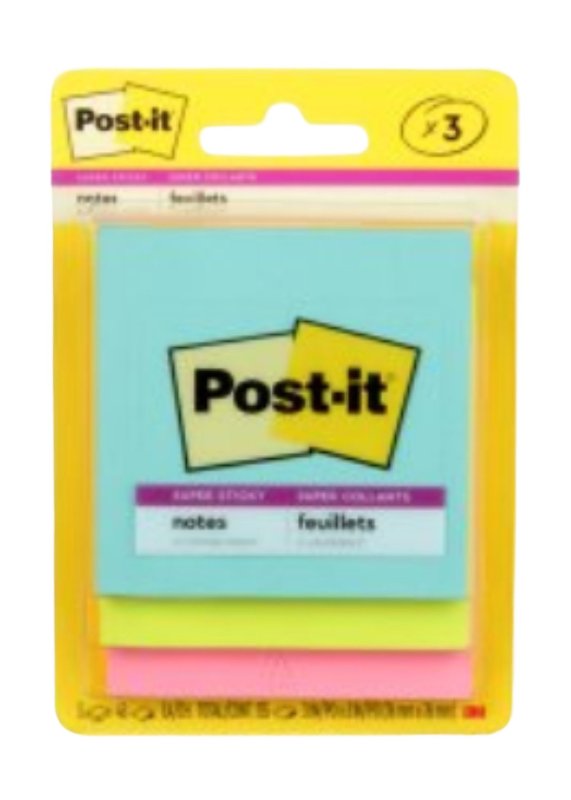 Post-it Marrakesh 3321-SSAN Super Sticky Note, Neon, 45-Sheet