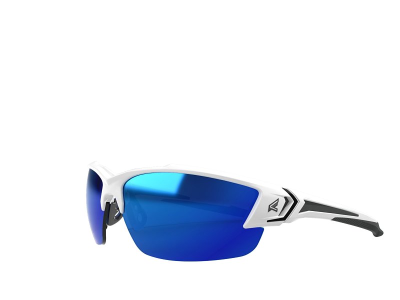 Edge SDK117 Non-Polarized Safety Glasses, Silver Lens, Black Frame, Unisex, Polycarbonate Lens, Half Wraparound Frame