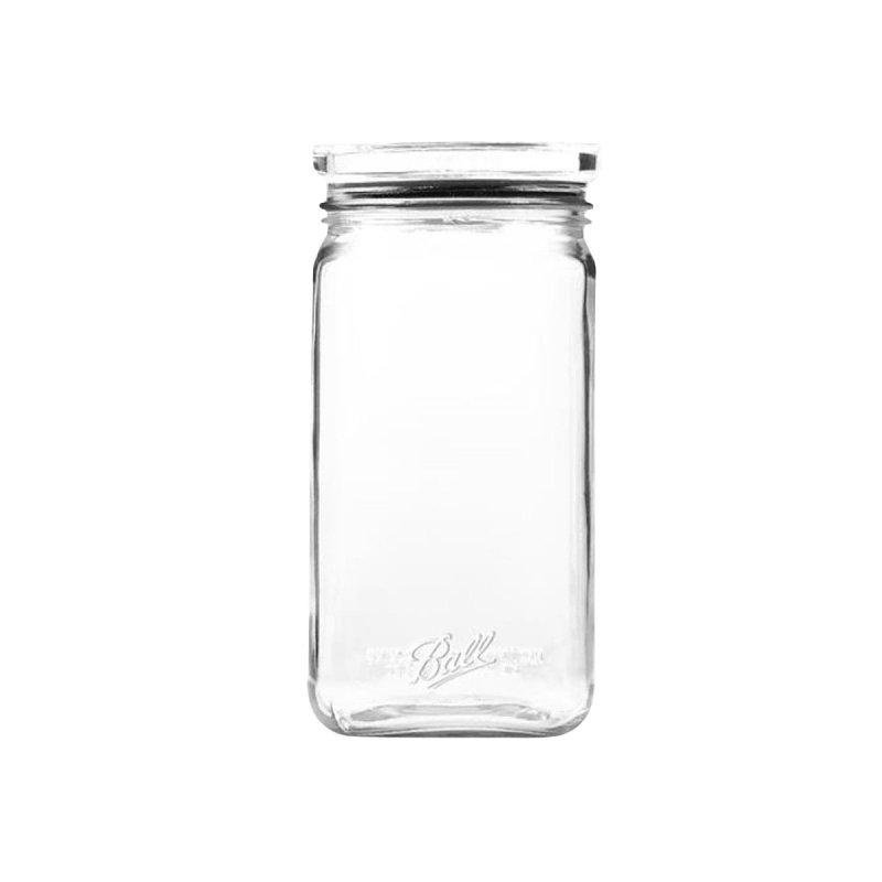 Ball 2133566 Stack and Store Jar, 9.9 Cup, Glass, 4.8 in L, 4.8 in W, 9.8 in H