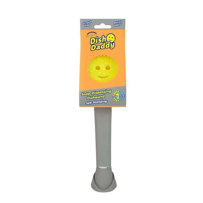 Scrub Daddy FG2201201006CS Soap Dispensing Dishwand, Foam/Plastic, Gray/Yellow