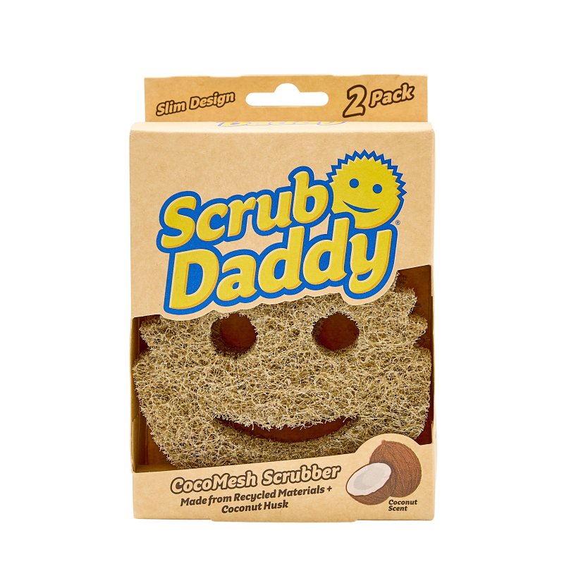 Scrub Daddy FG1400001001EA0EN Scrubber, Coconut Husk Abrasive, 4 in L, 6 in W