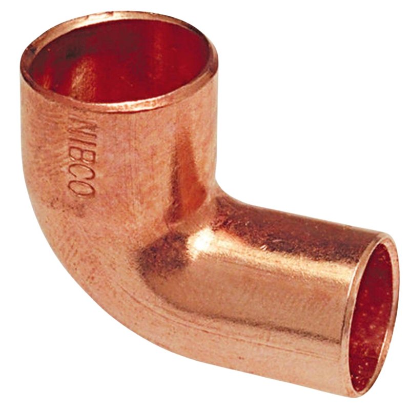 Nibco 607 Series W01570D Pipe Elbow, 1 in, Sweat x FTG, 90 deg Angle, Copper, 494 psi Pressure