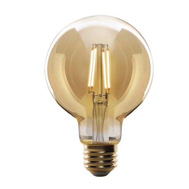Feit Electric G25/VG/LED Filament LED Bulb, Decorative, Globe, G25 Lamp, 60 W Equivalent, E26 Medium Lamp Base, Dimmable
