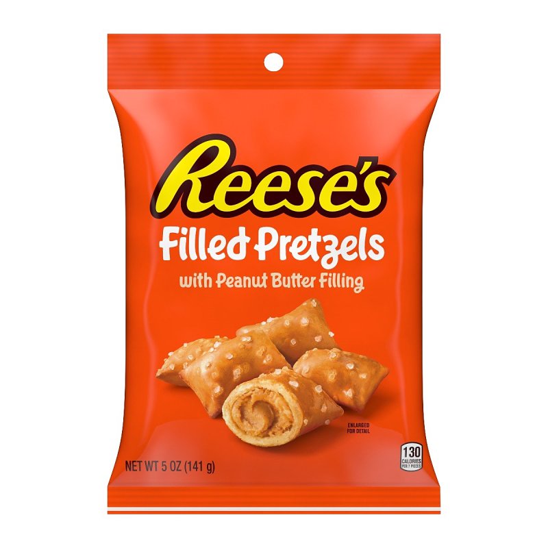 Reese's 848026 Filled Pretzel, Peanut Butter, 5 oz Bag