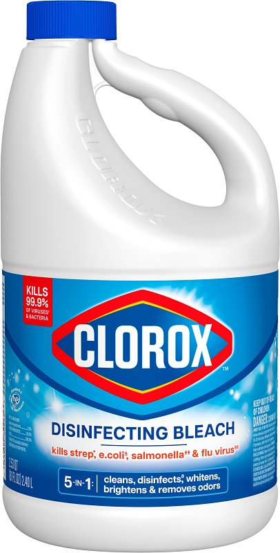 Clorox 32263 Regular Bleach, 81 oz, Liquid, Bleach