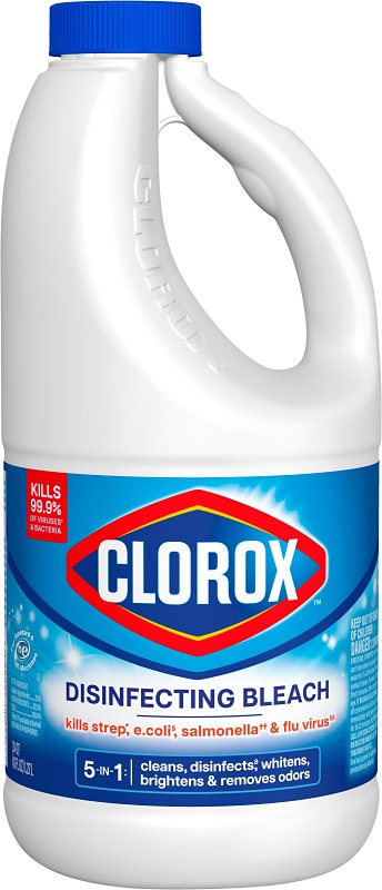 Clorox 32260 Regular Bleach, 43 oz, Liquid, Bleach