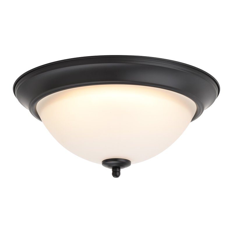 11‑Inch Matte Black LED Flush‑Mount Ceiling Light