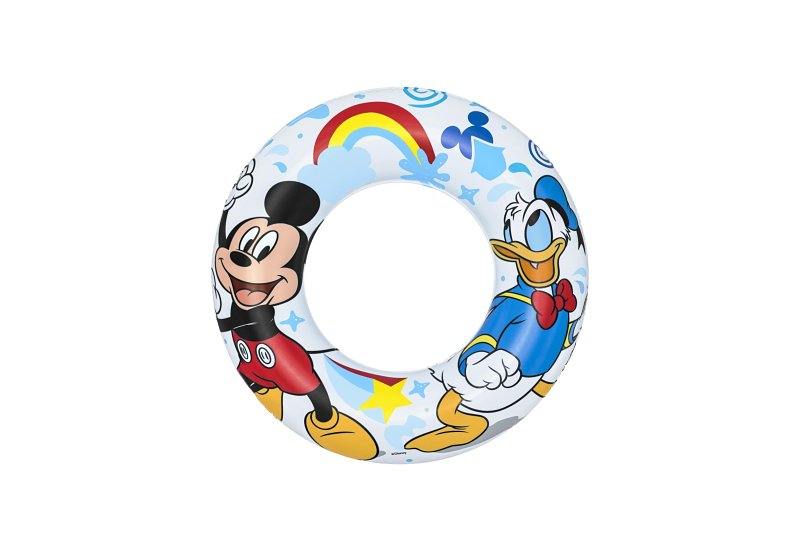 Bestway 91004 Mickey Mouse Clubhouse Swim Ring, Inflatable Profile, Ring, PVC, Multi-Color