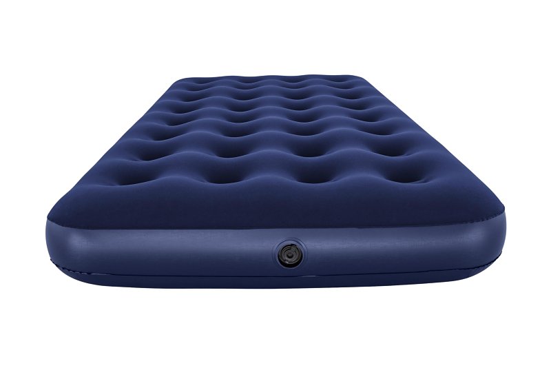 Bestway 67001E Flocked Airbed, 74 in L, 39 in W, Twin, Sturdy Coil Beam