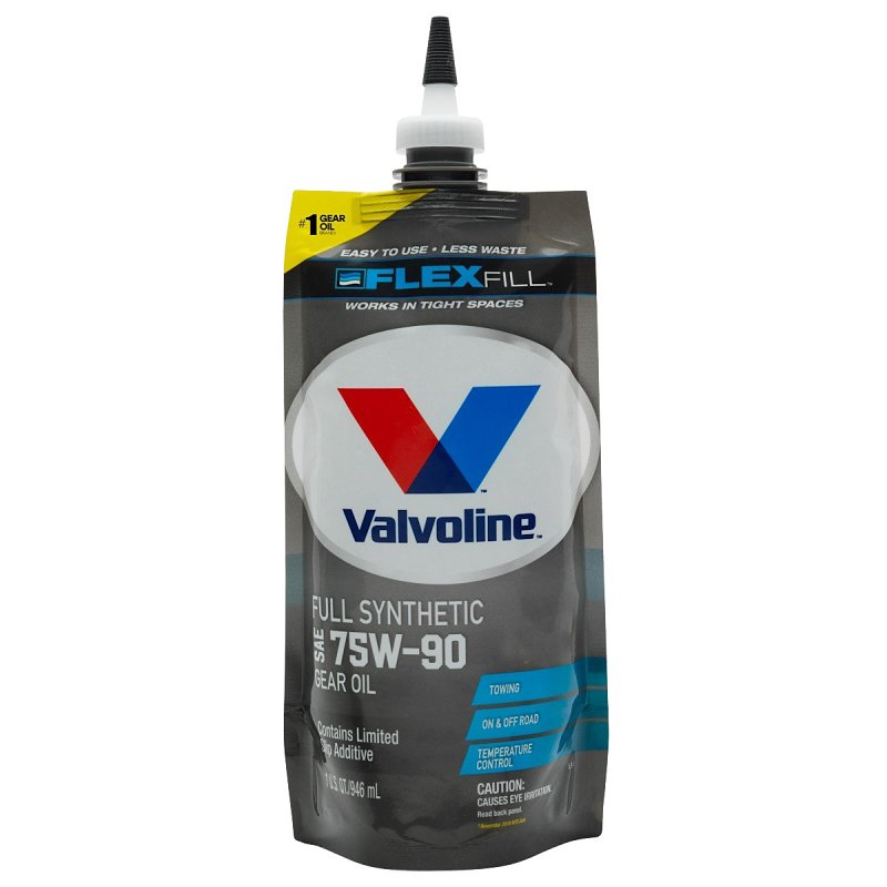 Valvoline FlexFill 889785 Advanced Full Synthetic Gear Oil, 75W-90, 1 qt Pouch