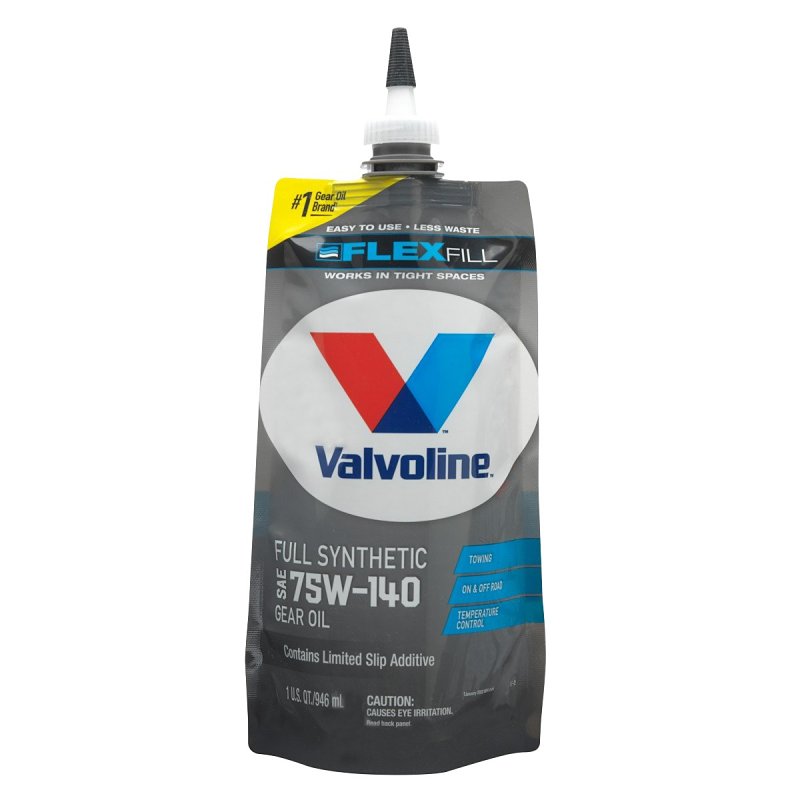 Valvoline FlexFill 889787 Advanced Full Synthetic Gear Oil, 75W-140, 1 qt Pouch