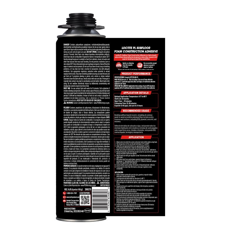 Loctite PL 2973394 Subfloor Foam Construction Adhesive, Dark Gray, 21.1 oz Can