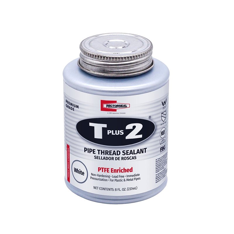 Rectorseal T Plus 2 Series 23551 Thread Sealant, 0.5 pt Can, Paste, White