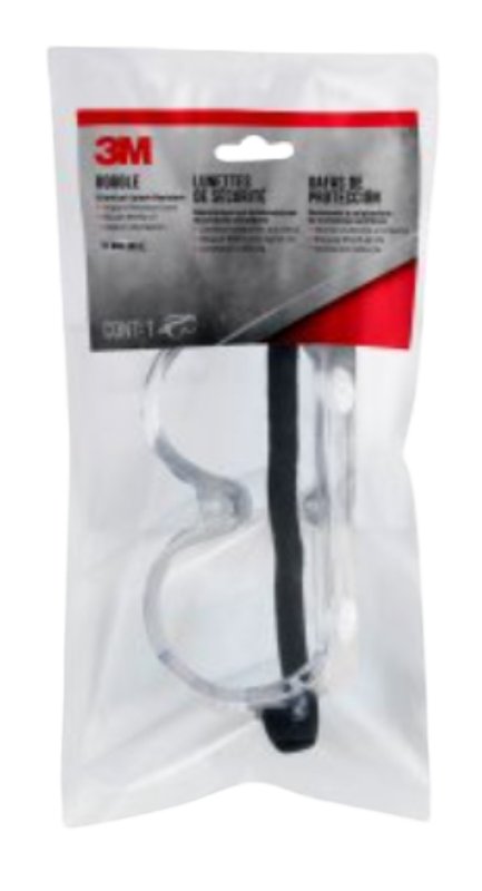 3M 91252-80024 Chemical Splash Goggles, Impact Lens, Polycarbonate Lens